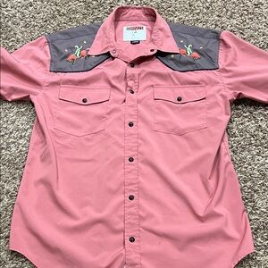 RSVLTS Justin Warner The Eastwood Space Cowboy Kunuflex snap shirt sz L